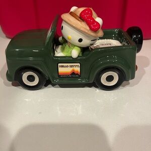 Blue Sky Clayworks Hello Kitty Adventure Tours Green Jeep Tea Light Holder